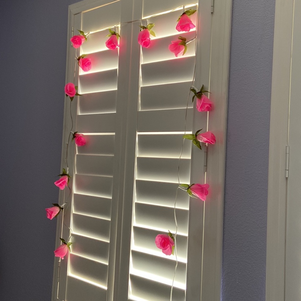 Hearthsong Rose String Lights Fairycore fairy forest delicately pink